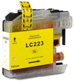 Brother LC-223Y inktcartridge geel met chip (huismerk)