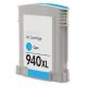 HP 940XL (C4907AE) inktcartridge cyaan hoge capaciteit 30ml (huismerk) CHP-940XLC by HP