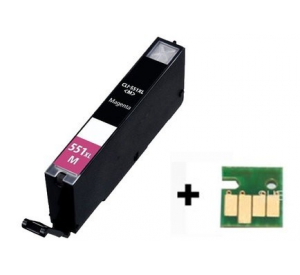 Canon CLI-551M XL inktcartridge magenta met chip 12 ml (huismerk) CC-CLI9-551Mc 