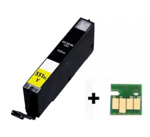 Canon CLI-551Y XL inktcartridge geel met chip 12 ml (huismerk) CC-CLI9-551Yc 