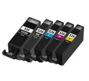 Hervulbare inkcartridges voor Canon PGI-525 / CLI-526 met Auto Reset Chip ARCCA4850 