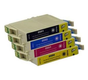 Epson T0551 - T0554 voordeelset 4 cartridges (huismerk) zelf samenstellen EC-T05561zelf 